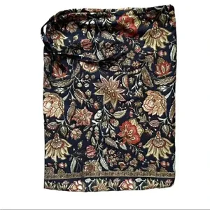 Floral Bohemian Rectangular Fall Lightweight Brown Black Handmade Bag, SZ S thumbnail 3