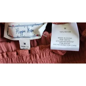 Hippie Rose Womens Cottagecore Mauve Smocked Tiered Mini Skirt, Medium‎ thumbnail 2