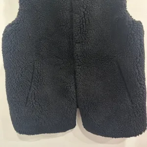 Madewell Black Faux Shearling Sherpa Vest Small Apres Ski Boho Cozycore Hygge‎ thumbnail 5