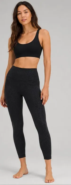 Lululemon Align High Rise‎ Leopard Daisy Embossed 7/8 Athletic Leggings thumbnail 1