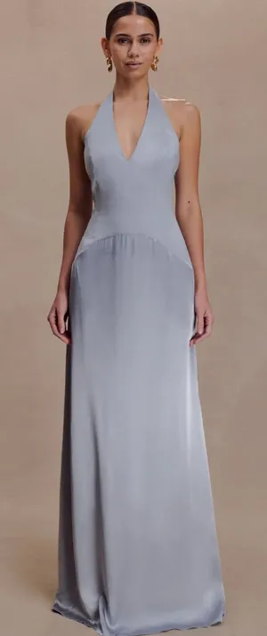 Meshki Maura Taffeta And Satin Maxi Dress - Cornflower Blue, M thumbnail 1