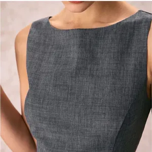Rihoas Grey Boat Neck Sleeveless Dress thumbnail 2
