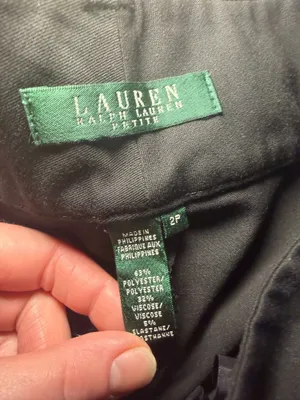 Lauren Ralph Lauren Black Wide Leg Dress Pants Size 2P. thumbnail 5