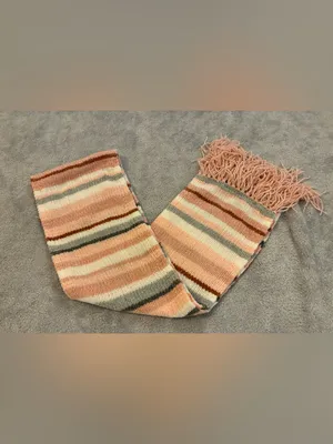 Women’s NatonMcNaughton Striped Pink Multicolor Knit Fringe Scarf Size Mediu thumbnail 6