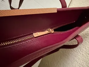 Ted Baker Burgundy Tote Bag Large Structured Shoulder Handbag thumbnail 9