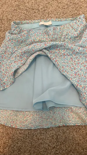 Blue Floral Mini Skirt thumbnail 3