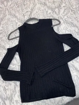 American Eagle Black Mock Neck Sweater Top thumbnail 1