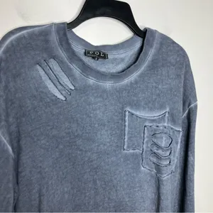 POL navy‎ blue destroyed sweatshirt size small oversized thumbnail 2
