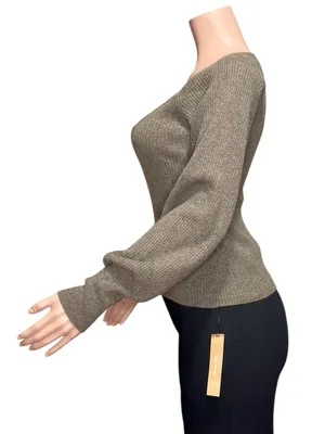 REFORMATION Hart Cashmere Sweater, Cocoa, Medium thumbnail 6