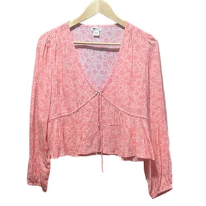 Billabong Time‎ Goes By Long Sleeve Blouse Top Size Large thumbnail 3
