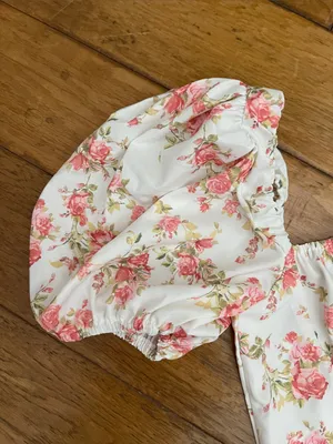 NWOT - M - MARTHEA - Floral Puff-Sleeve Maxi Dress in Blush Pink thumbnail 5