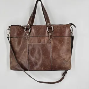 Vintage Fossil Women's Leather‎ Messenger Shoulder Bag Handbag Dark Brown Medium thumbnail 2