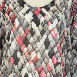Liz Claiborne Large Top Abstract Long Balloon Sleeves Semi-Sheer Lightweight thumbnail 2