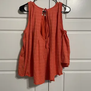 Free People Swing Tank Top Pleated High Low Sleeveless‎ Coral Size S thumbnail 10