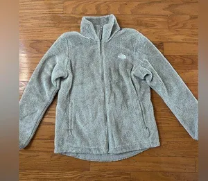 Like new The North Face women full zip Fleece Jacket in Tan size L thumbnail 1