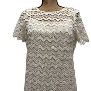 Loft White Chevron Lace Overlay Shift Dress Bridal Classic Chic Size‎ 6 thumbnail 4