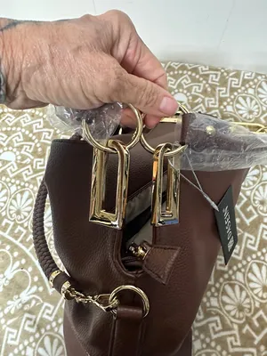 Dasein Hobo shoulder/ Crossbody Bag in soft faux leather with accent Rhinestones thumbnail 13