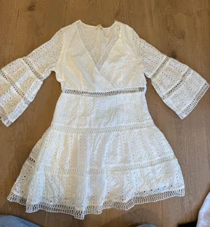 Petal and pup eyelet mini bell sleeve dress thumbnail 1