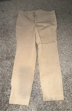 Old Navy Women's Tan Straight-Leg Pants thumbnail 1