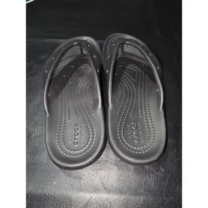 Crocs‎ Black Thong Sandals Womens 5 Mens 3 thumbnail 4