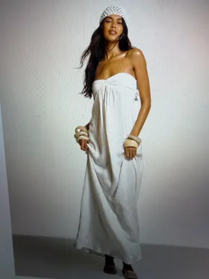 MUSERA maxi dress White Size XS thumbnail 4