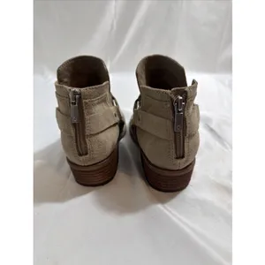 Lucky Brand Bolton Ankle Boots Women’s 8M Beige Suede Zip Up thumbnail 5