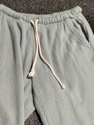 Womens XS Aerie Waffle Knit Thermal Joggers– Pale Mint Green thumbnail 3