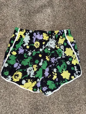 Adidas Originals Women's Floral Print Satin Athletic Shorts thumbnail 4