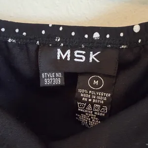 MSK Strapless Polka Dot Dress Black Size M thumbnail 3