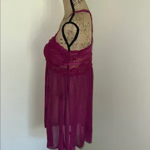 Chic Purple Halter Lingerie Size XL thumbnail 2