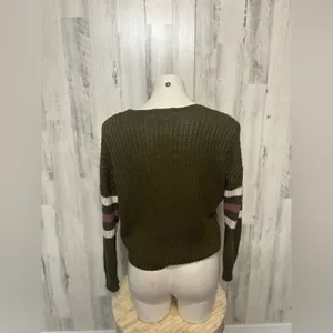 No Boundaries No Comment Green sweater thumbnail 3