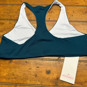 Leggings‎ Park Women's Teal Racerback Sports Bra Top Activewear XL thumbnail 4
