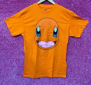 Charmander Big Face Anime Character Nintendo Pokemon Tee M thumbnail 1