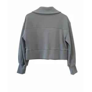 Varley Ramona Half Zip 2.0 Sweatshirt Blue Gray Ribbed Pullover Size Small thumbnail 6