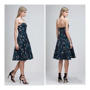 Keepsake Floral Strapless Dress Size L thumbnail 2