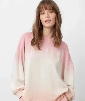 RAILS REEVES Pink Peach Dip Dye Pullover Sweatshirt Medium - C51-048 thumbnail 1