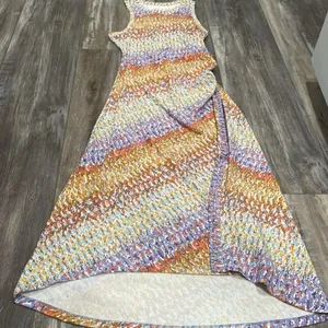 ANTHROPOLOGIE Daily Practice Purple Motiff Treasure Dress size small thumbnail 12