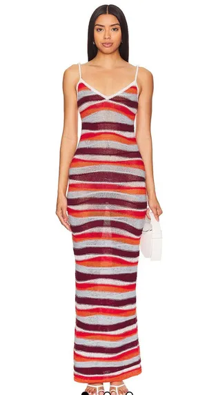 Lovers + Friends Revolve- SIENNA MAXI DRESS IN ORANGE MULTI thumbnail 1
