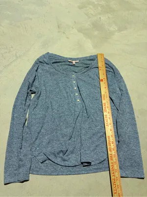 Victoria’s Secret Heather Blue Long-Sleeve pajama Top XS thumbnail 5