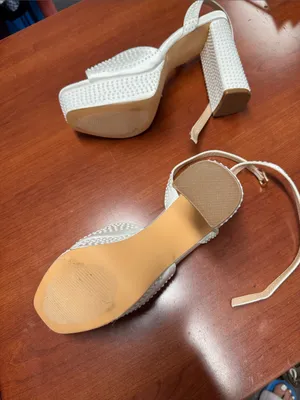 Lulus satin embellished block heels size 9 // 0801121 thumbnail 2