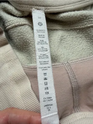 Lululemon Scuba High-Rise Jogger Fleece 28" White Opal Size 10 Off White Sweats thumbnail 10
