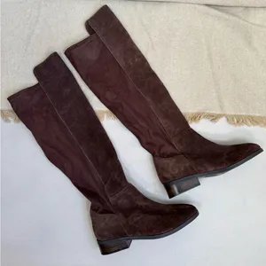 Lucky Brand Women's Brown Suede Calypso Over the Knee Boots Size 5.5M 36 thumbnail 11