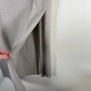 Wilfred Free Gray Ribbed Knit Midi Skirt Side Slit women' Size Small chic sexy‎ thumbnail 4
