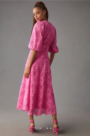 Farm Rio Scalloped Palm Dress thumbnail 4
