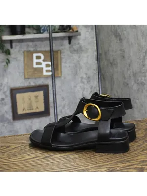 NWT Naturalizer Brandy Flat Sandal Buckle T-Strap J3367L1 Black Leather 9M thumbnail 9