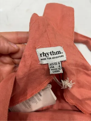Rhythm V-Neck Button Front Wide-Leg Jumpsuit in Terracotta thumbnail 12