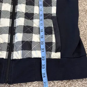 LRL Lauren Active Ralph Lauren Quilted Plaid Full Zip Hoodie Jacket‎ Women LG thumbnail 12