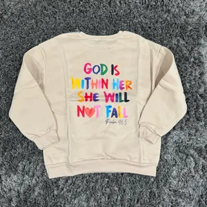 God Is Within Her She Will Not Fail Sweatshirt in Beige​​​​ Size XL thumbnail 2