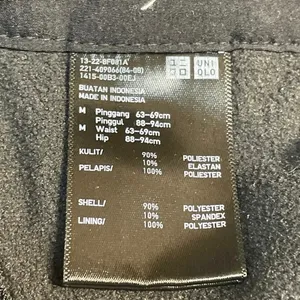 Uniqlo Windproof Warm Lined Women's Black Straight High Rise Trousers Pants M thumbnail 4
