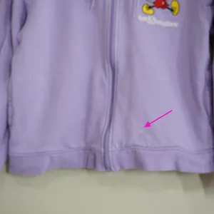 Disney Parks Walt Disney World Mickey Mouse Zip Up Hoodie Purple Women Large thumbnail 2